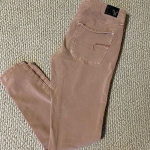 American Eagle Skinny pants, size 8, Dusty Rose.